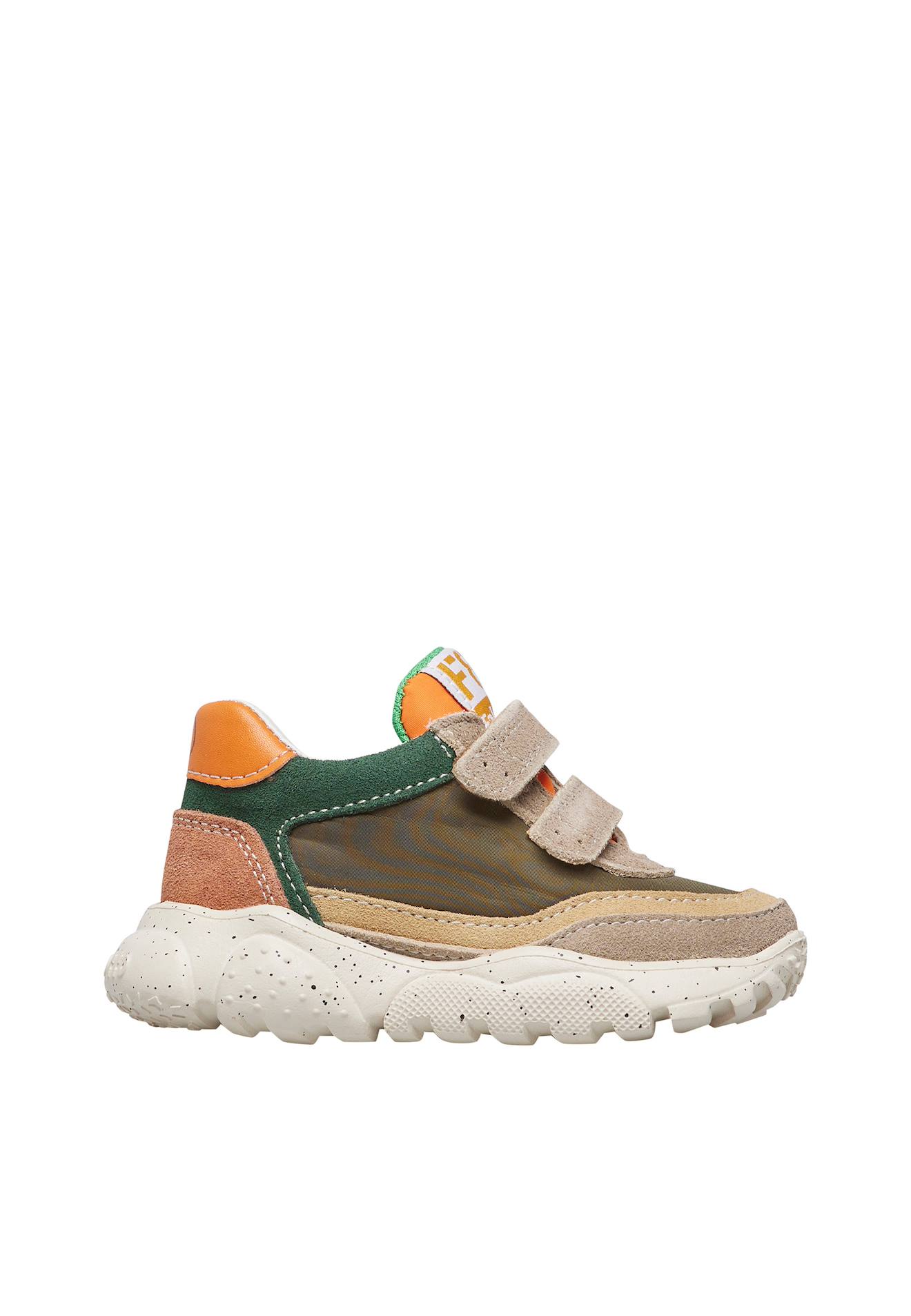 Baskets En Suède Et Tissu Technique Amantea 2 Vl. Tourterelle-militaire-