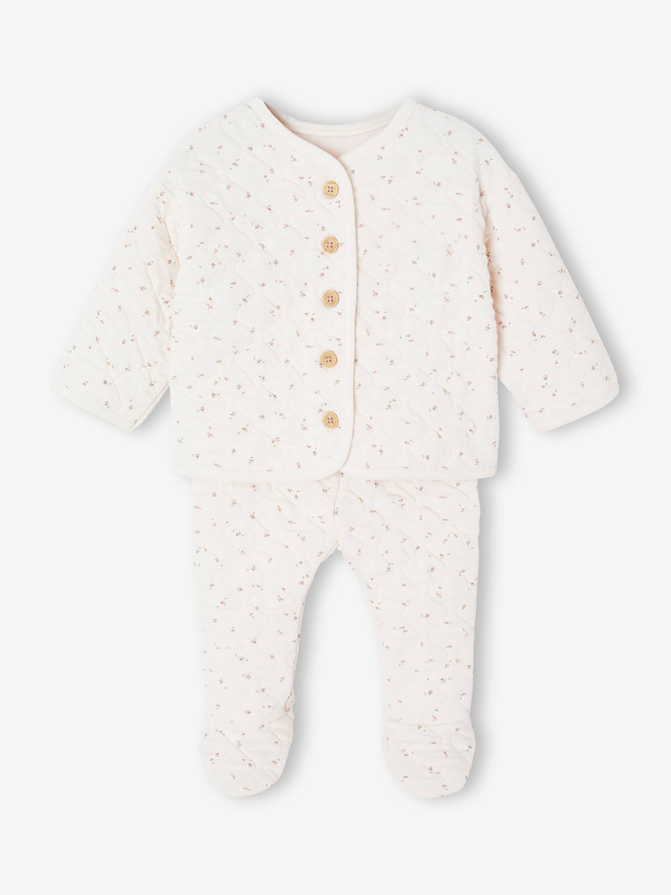 Ensemble bébé matelassé rose