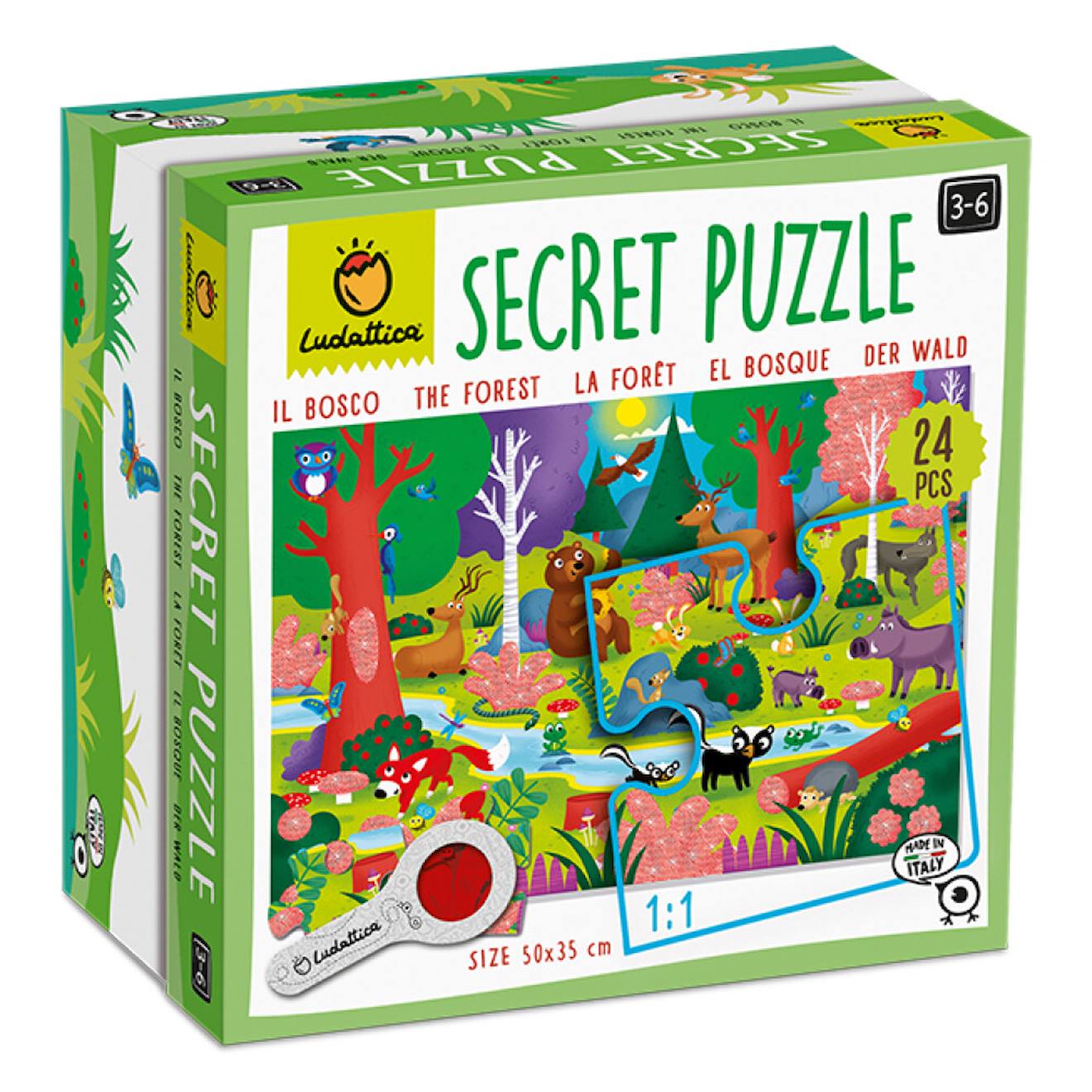 Puzzle D’observation Avec Loupe En Bois – Jeu Éducatif Pour Développer L’attention Multicolor