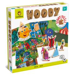 Jouet-Puzzle en bois paysage avec 12 animaux à placer – Jeu éducatif