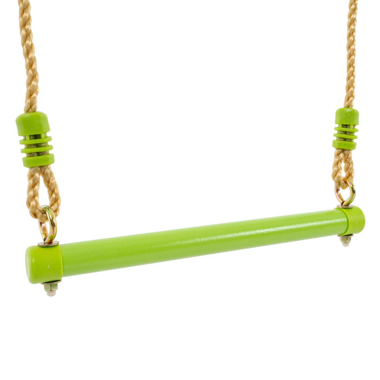 Balançoire Trapèze Pour Portique Métal H190-250cm Marron - Vert