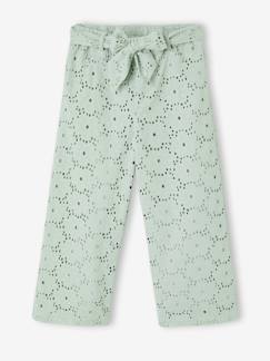 Pantalon large fille en broderie anglaise  - vertbaudet enfant