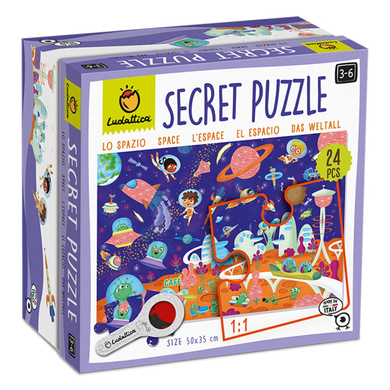 Puzzle D’observation Avec Loupe En Bois – Jeu Éducatif Pour Développer L’attention Multicolor