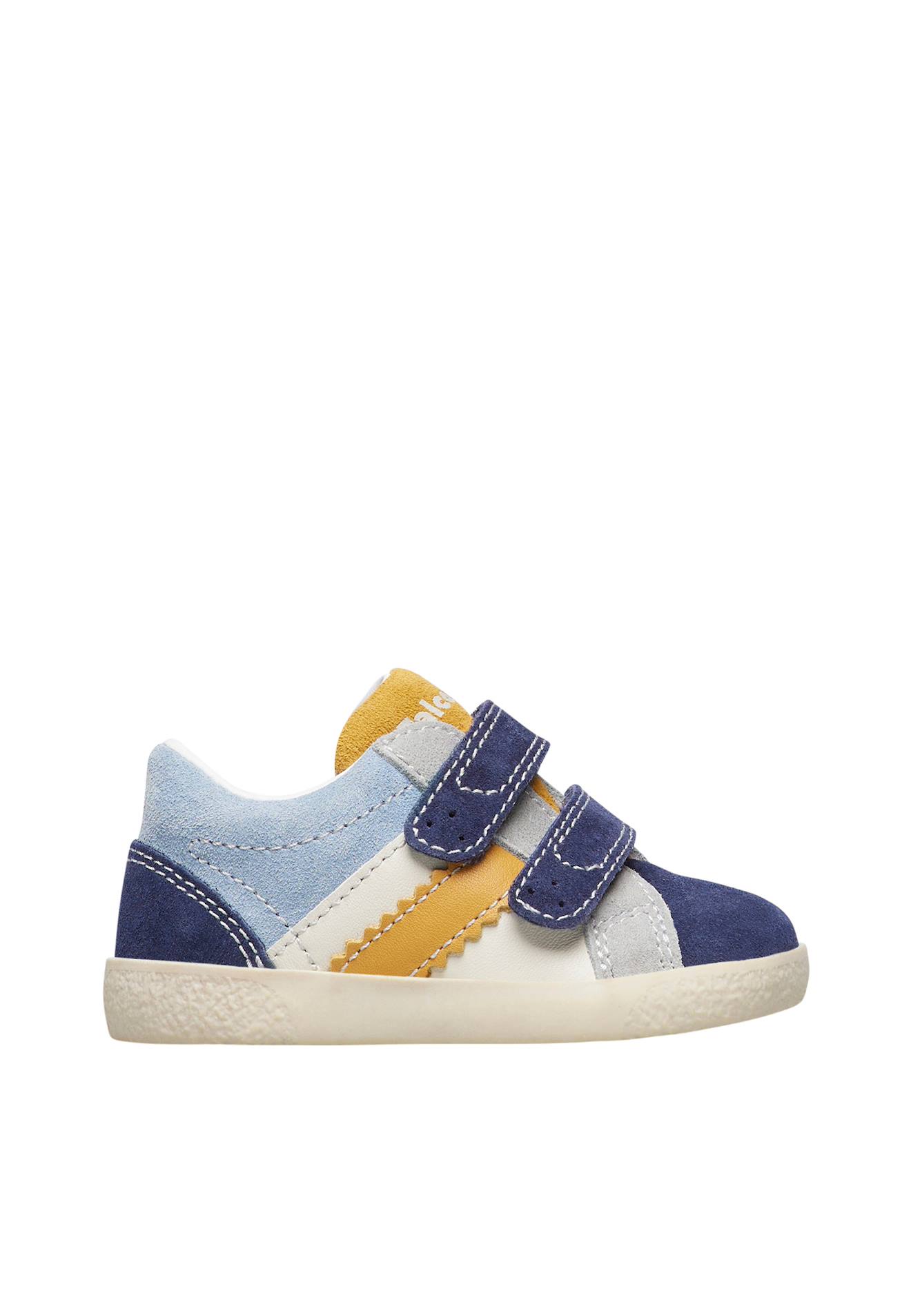 Baskets En Cuir Et Suède Kilde Vl. Céleste-