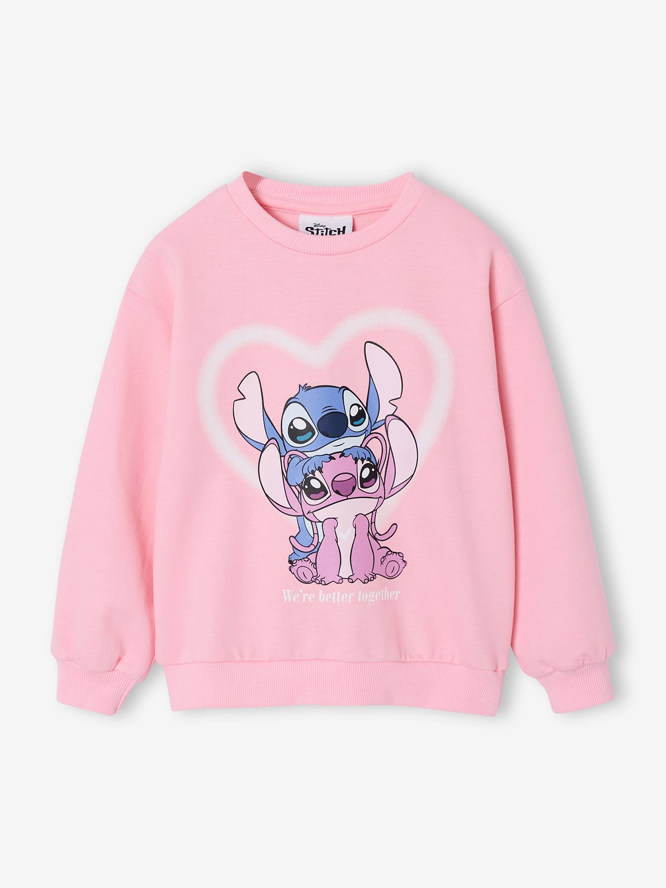 Sweat fille Lilo & Stitch rose