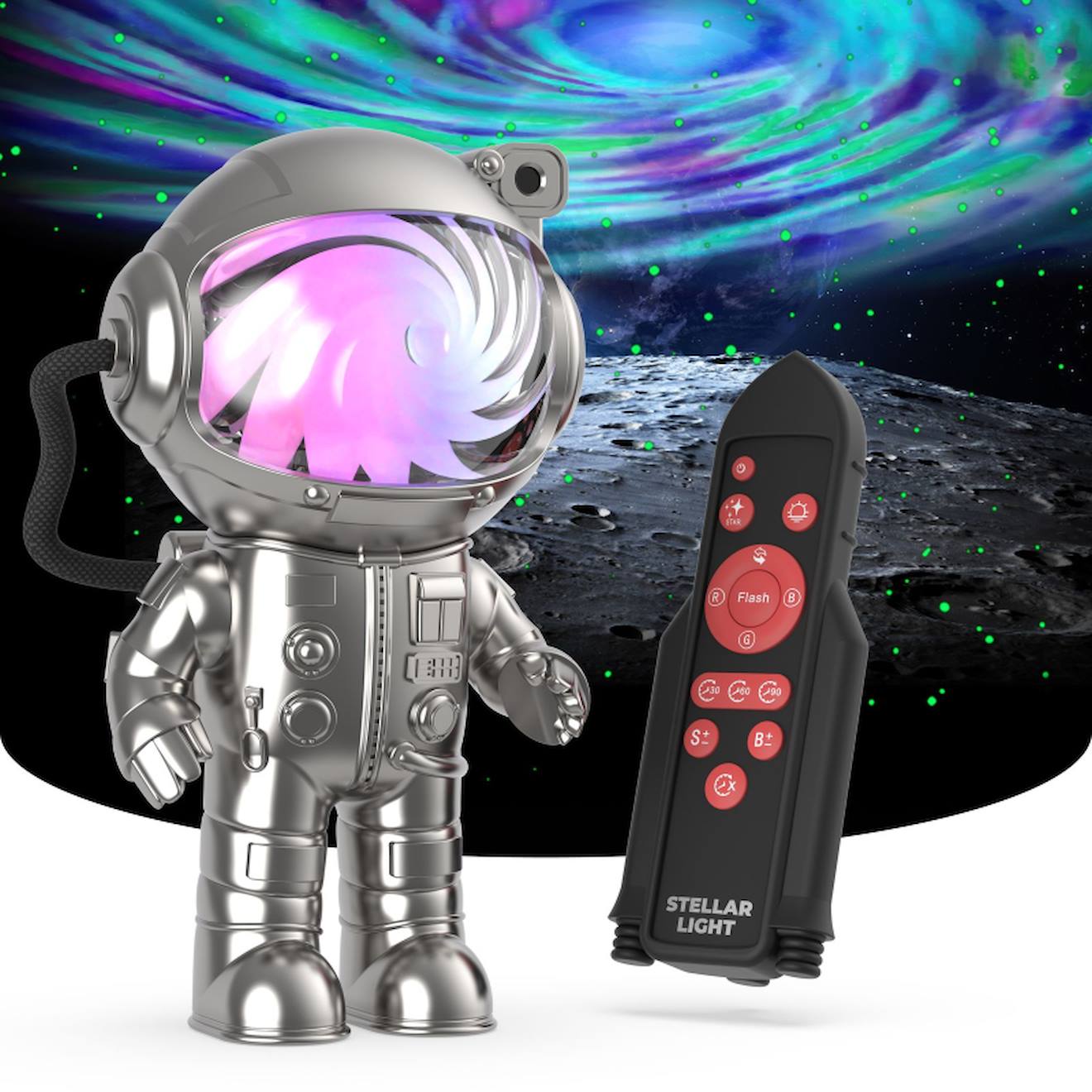 Projecteur Ciel Étoilé Stellar Light Gris - Lampe Galaxie & Veilleuse - Mob Gris