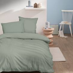 -Housse de couette unie en coton, coton lavé