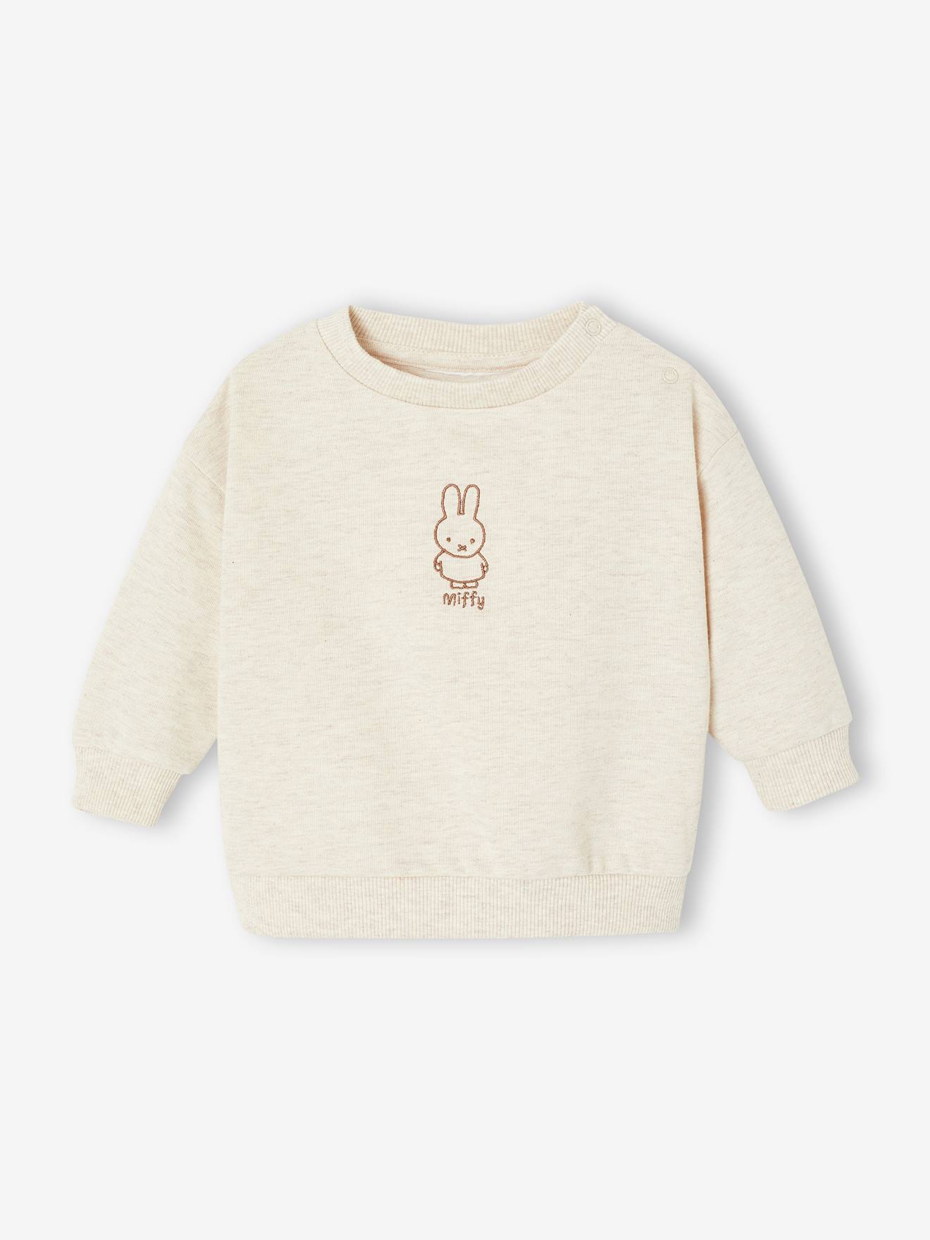 Sweat bébé mixte Miffy beige chiné