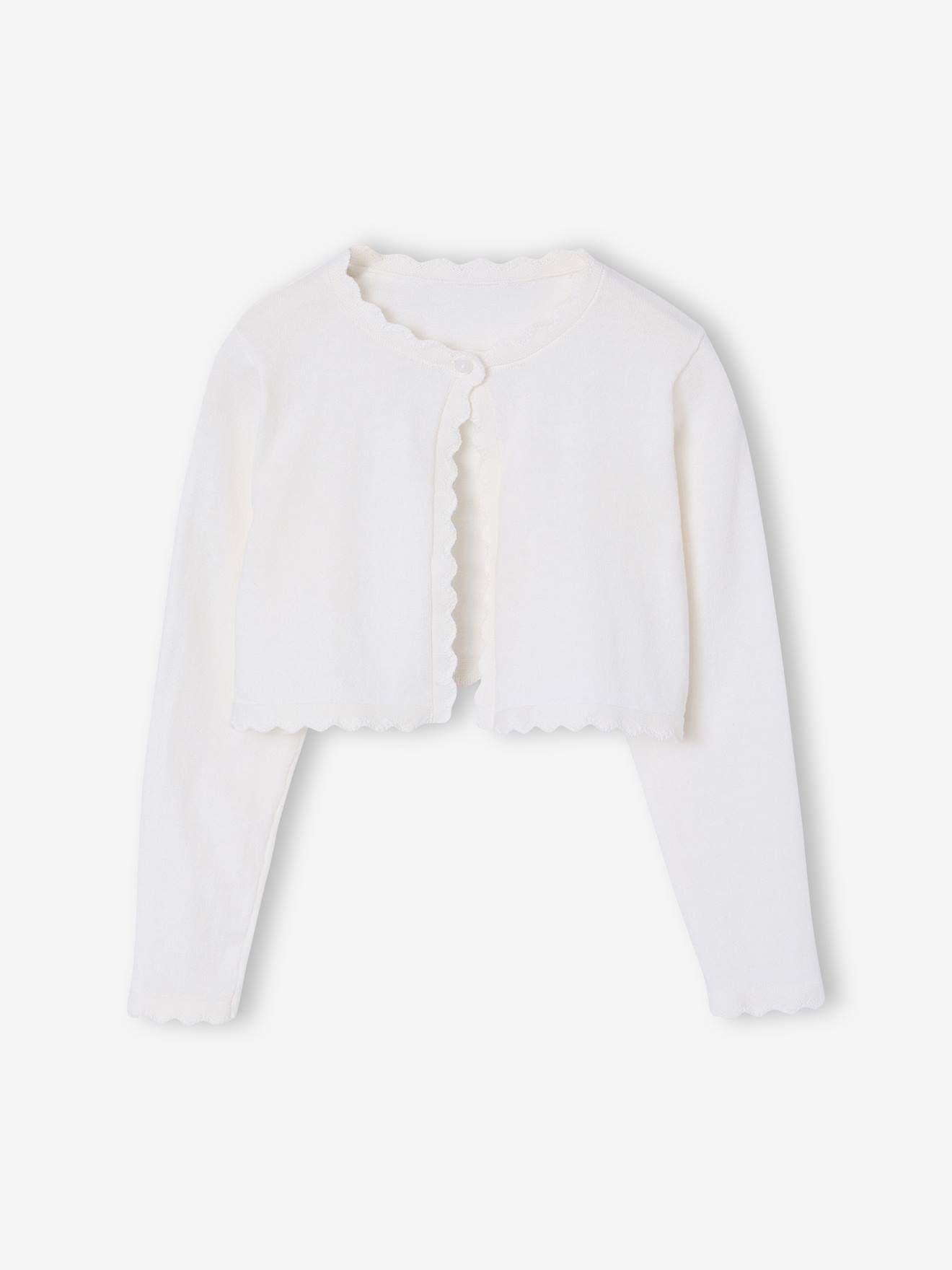 Bolero fille ouverture pratique blanc 20$