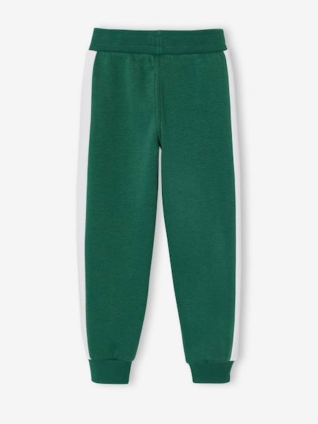 Jogging garçon bande côté bordeaux+gris chiné+rouge+vert 13 - vertbaudet enfant 