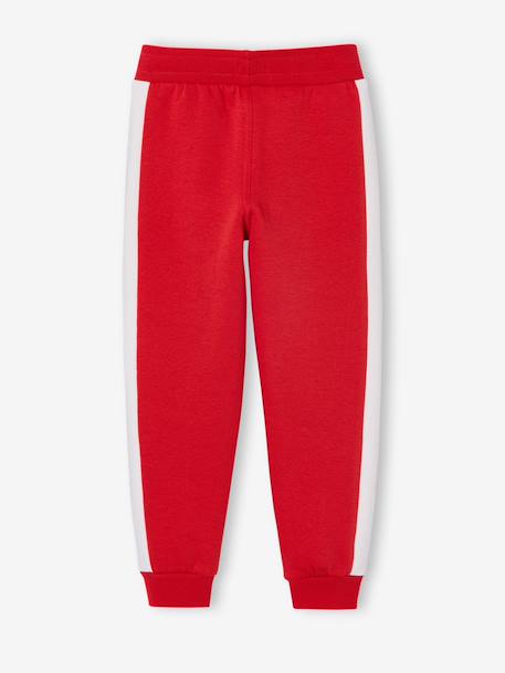 Jogging garçon bande côté bordeaux+gris chiné+rouge+vert 9 - vertbaudet enfant 