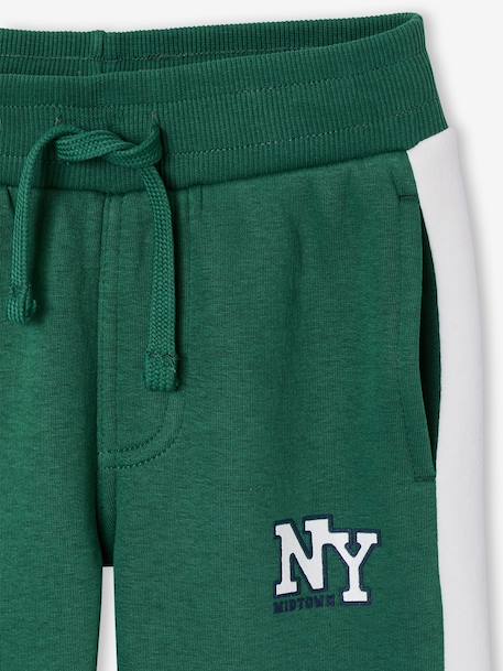 Jogging garçon bande côté bordeaux+gris chiné+rouge+vert 14 - vertbaudet enfant 