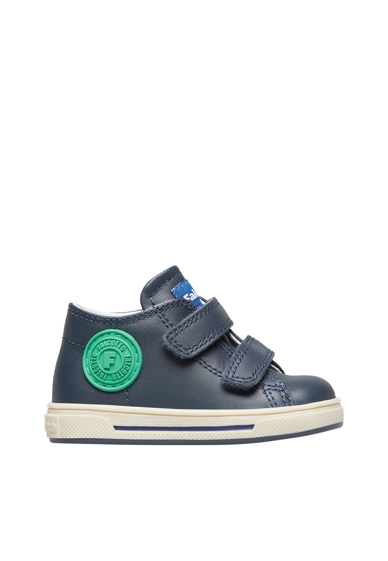 Baskets En Cuir Michael 3. Bleu-vert-