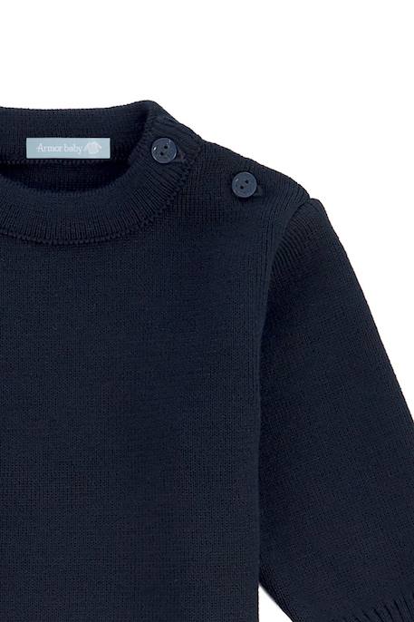 Pull marin uni  fouesnant bébé Navire+Reflet 2 - vertbaudet enfant 