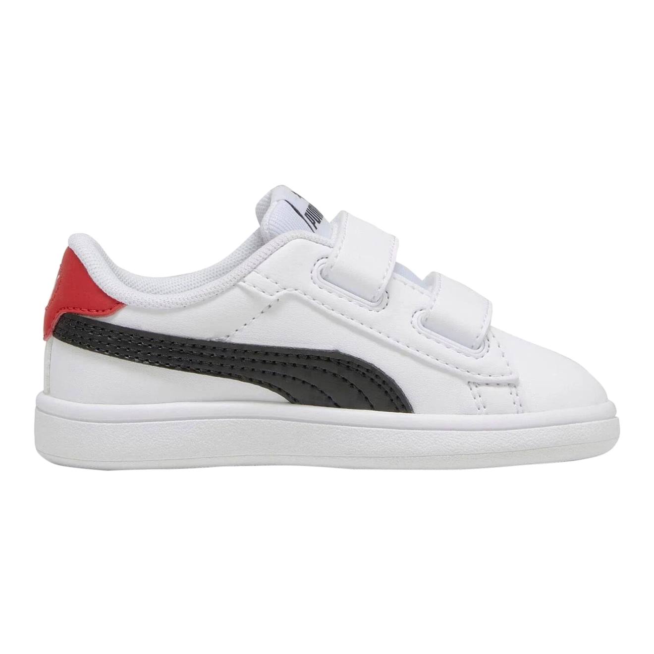 Baskets Basses À Scratch Puma Blanc Noir Aqua Rouge