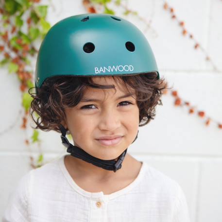 Banwood - Casque De Vélo Abs Pour Enfants De 3 À 7 Ans Protection Vert Foncé