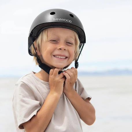 Banwood - Casque De Vélo Abs Pour Enfants De 3 À 7 Ans Protection Noir