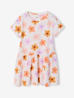 -Robe imprimée fille manches courtes