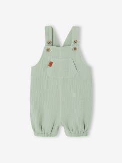 -Salopette bébé naissance en gaze de coton