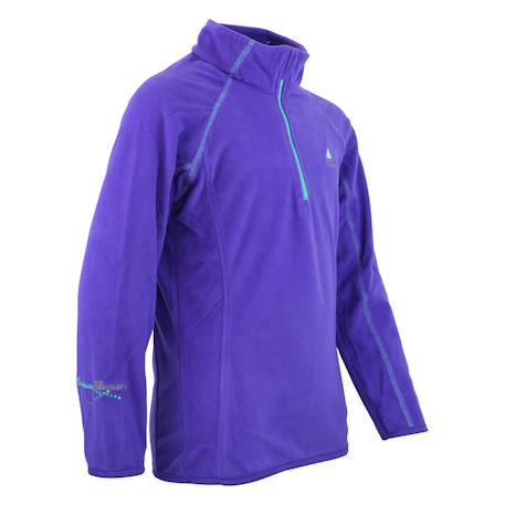 Sweat polaire fille gafine Blanc+Bleu marine+Corail+Fuchsia+Jaune+Noir+Turquoise+Vert+Violet 23 - vertbaudet enfant 