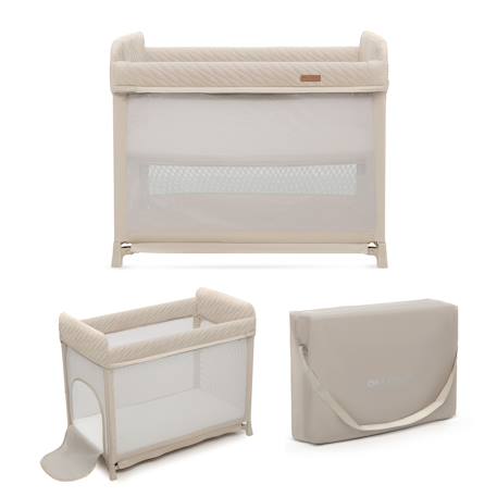 Kinderkraft - Lit Parapluie Pliable À Deux Niveaux Beige