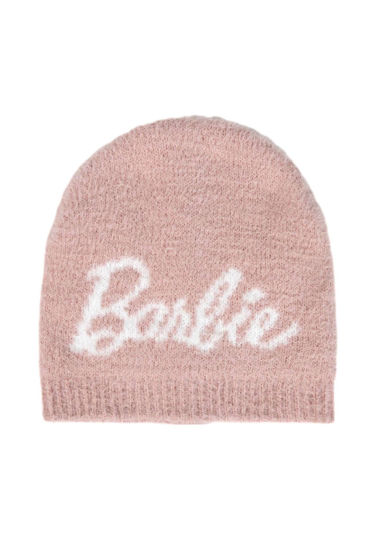 Bonnet Tricoté Barbie Rose