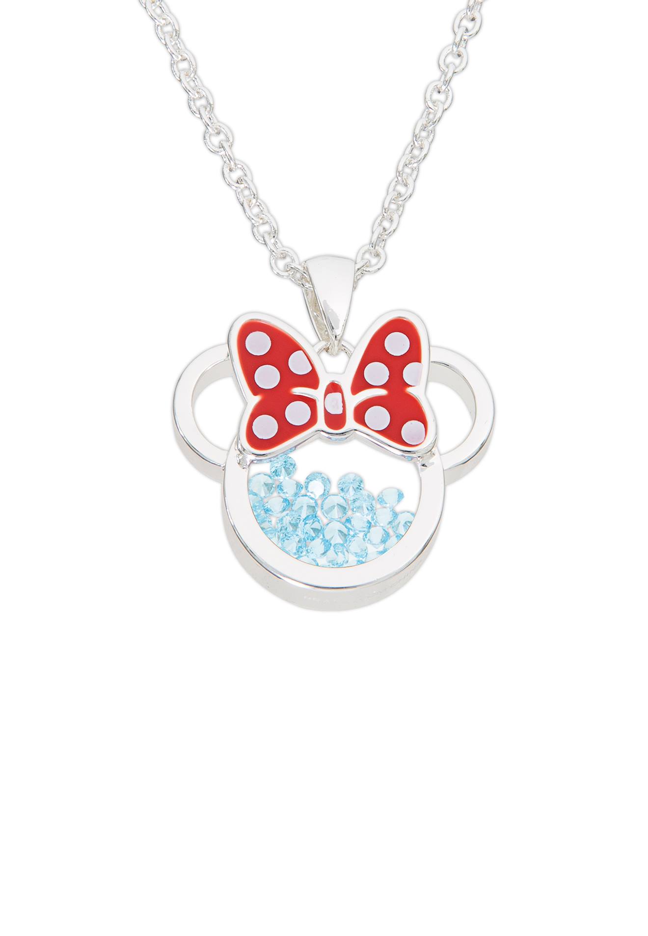 Collier Minnie Mouse Birthstone Bleu