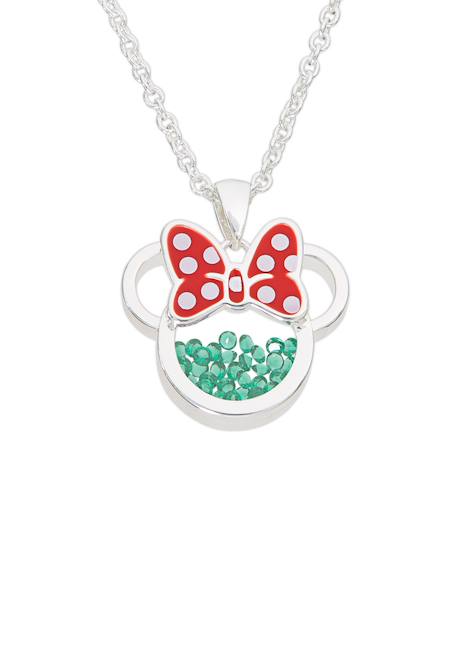 Fille-Collier minnie mouse birthstone