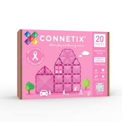 Jouet-Jeu de construction magnétique édition caritative pack pink, 20 pièces
