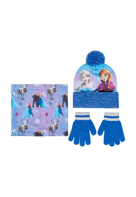 Fille-Accessoires-Bonnet + Gants + Tour de cou La Reine des Neiges