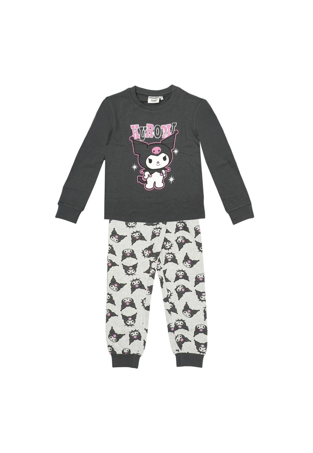 Pyjama Hello Kitty & Kuromi Pour Enfant Gris