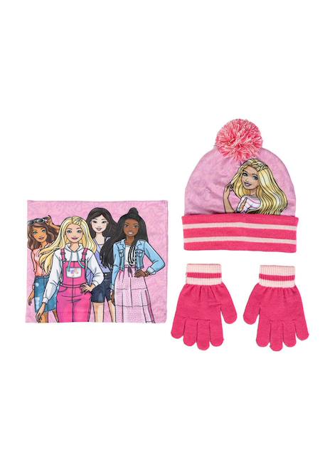 Bonnet + Gants + Tour de cou snood - Barbie  - vertbaudet enfant