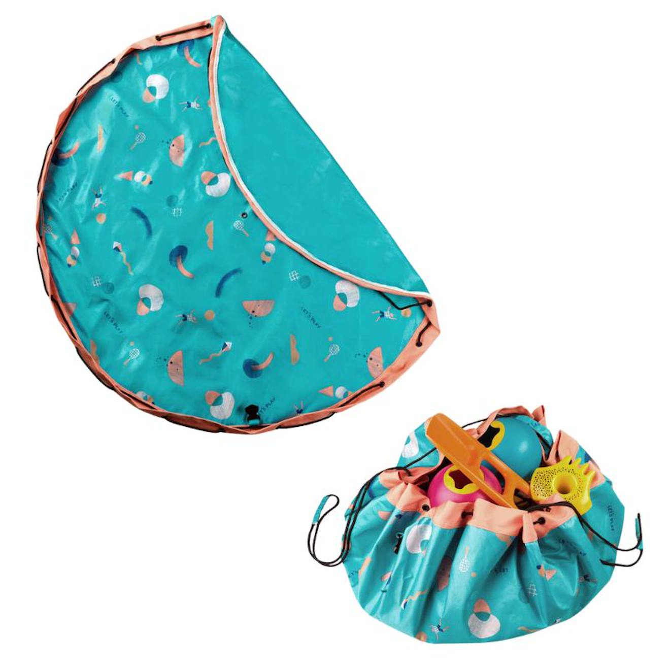 Tapis De Jeu & Sac À Jouets- Outdoor - Play Bleu & Multicolour
