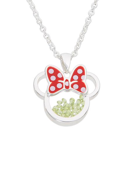 Fille-Collier minnie mouse birthstone