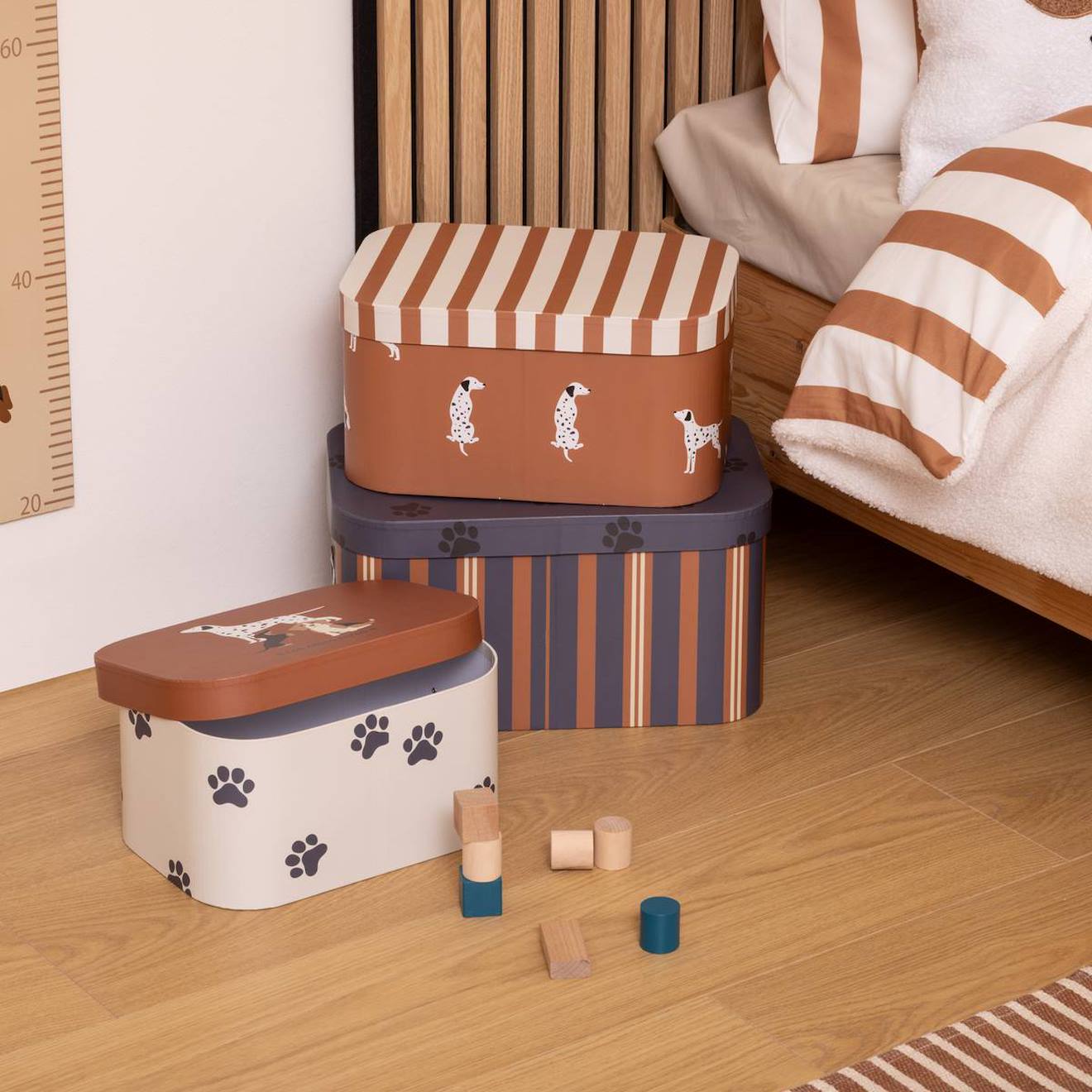 Set+De+3+Boites+De+Rangement+Enfant+Bleu