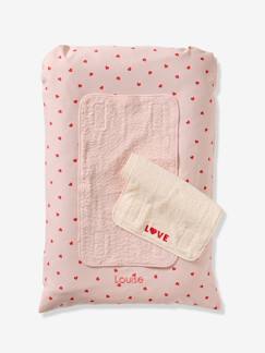Puériculture-Matelas, accessoires de lange-Matelas à langer + 2 tapis de change personnalisable MON COEUR