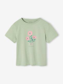 -Tee-shirt fille imprimé manches courtes