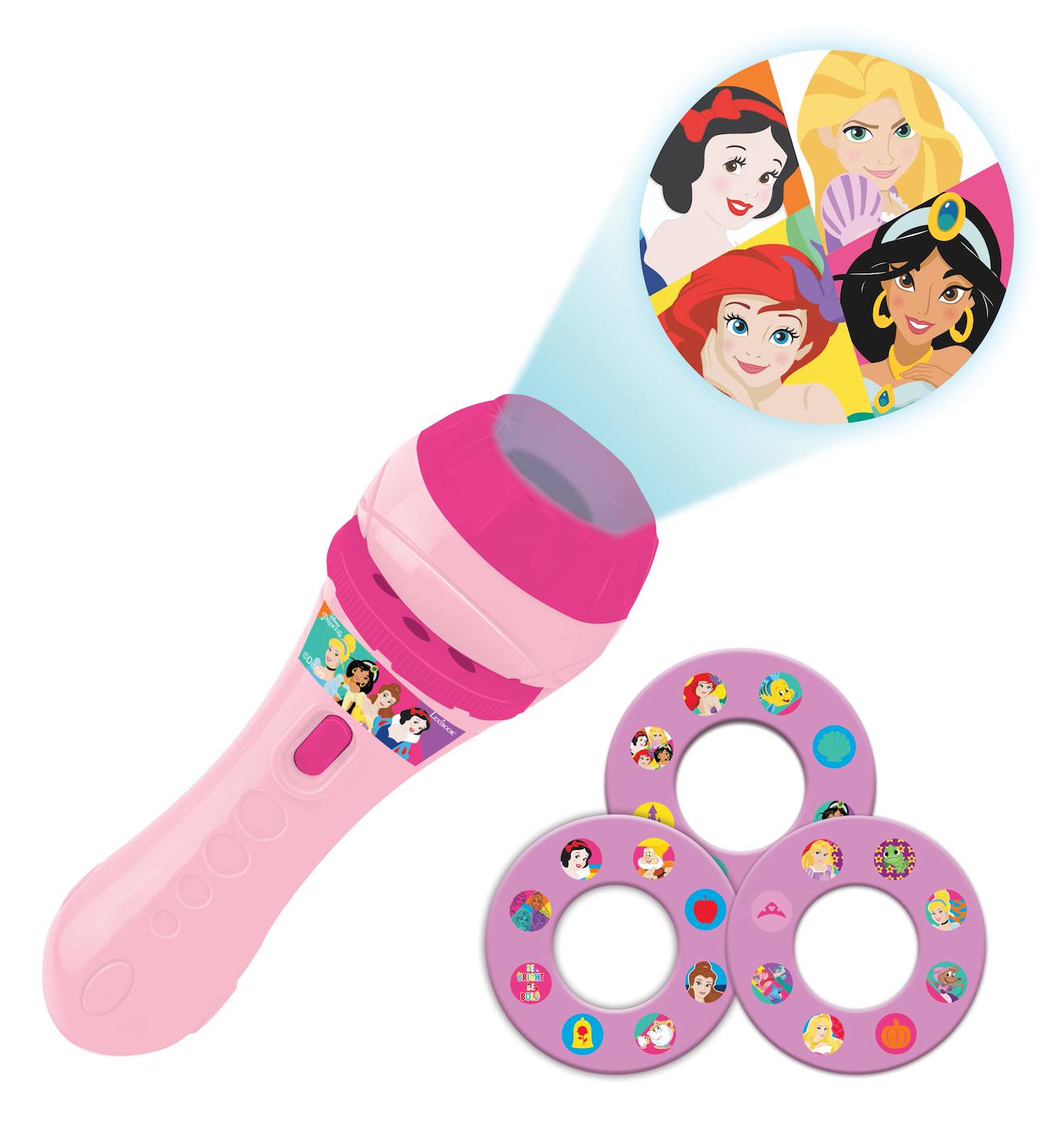 Projecteur À Histoires Et Lampe Torche Disney Princesses Rose