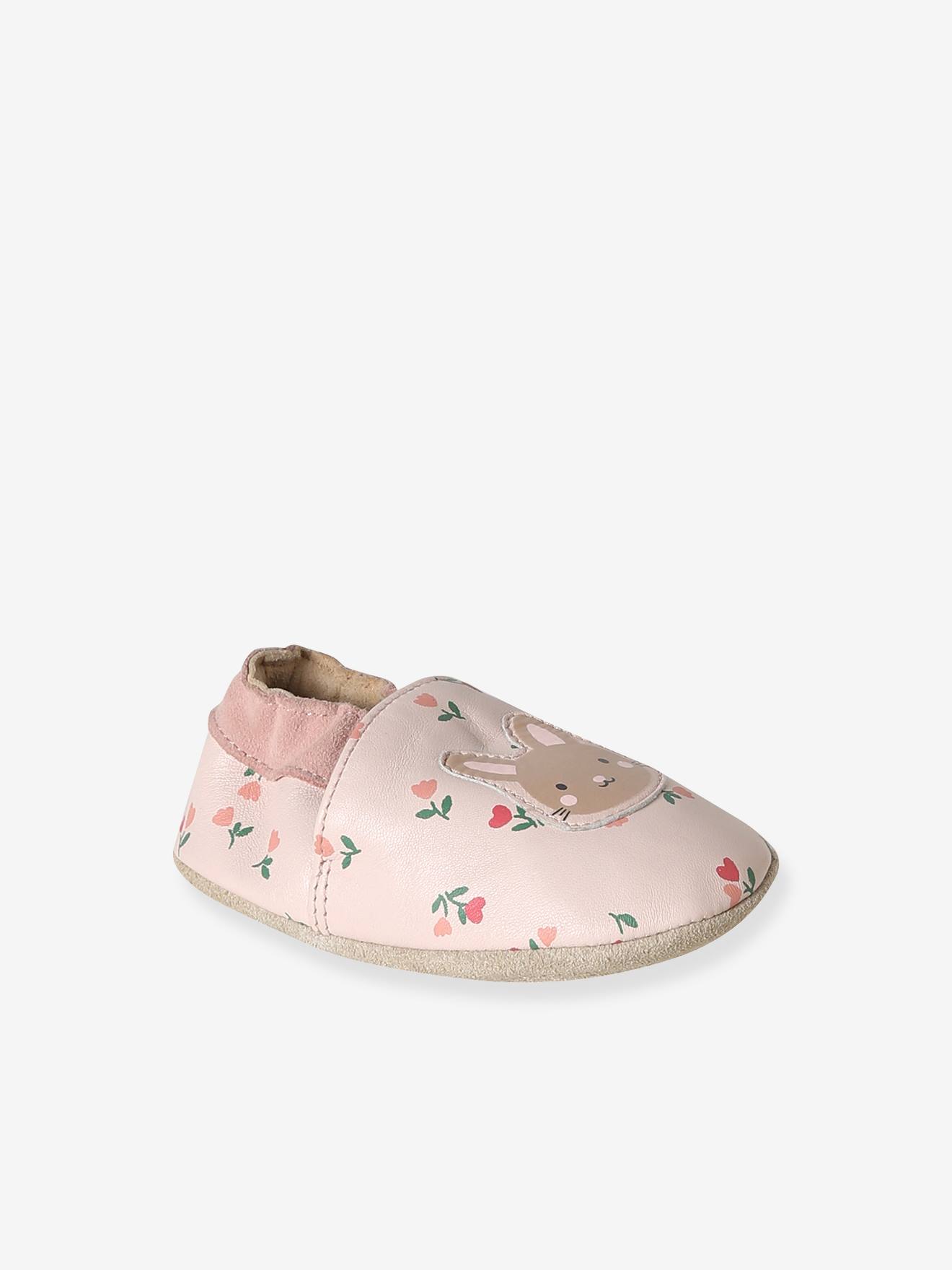 Chaussons bb cuir souple lot rose 20$