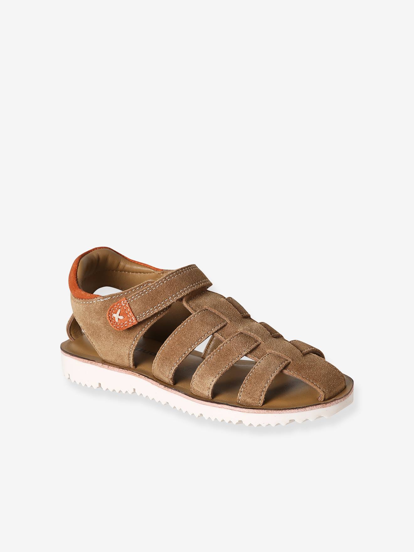 Sandales enfant cuir scratch camel 26 €