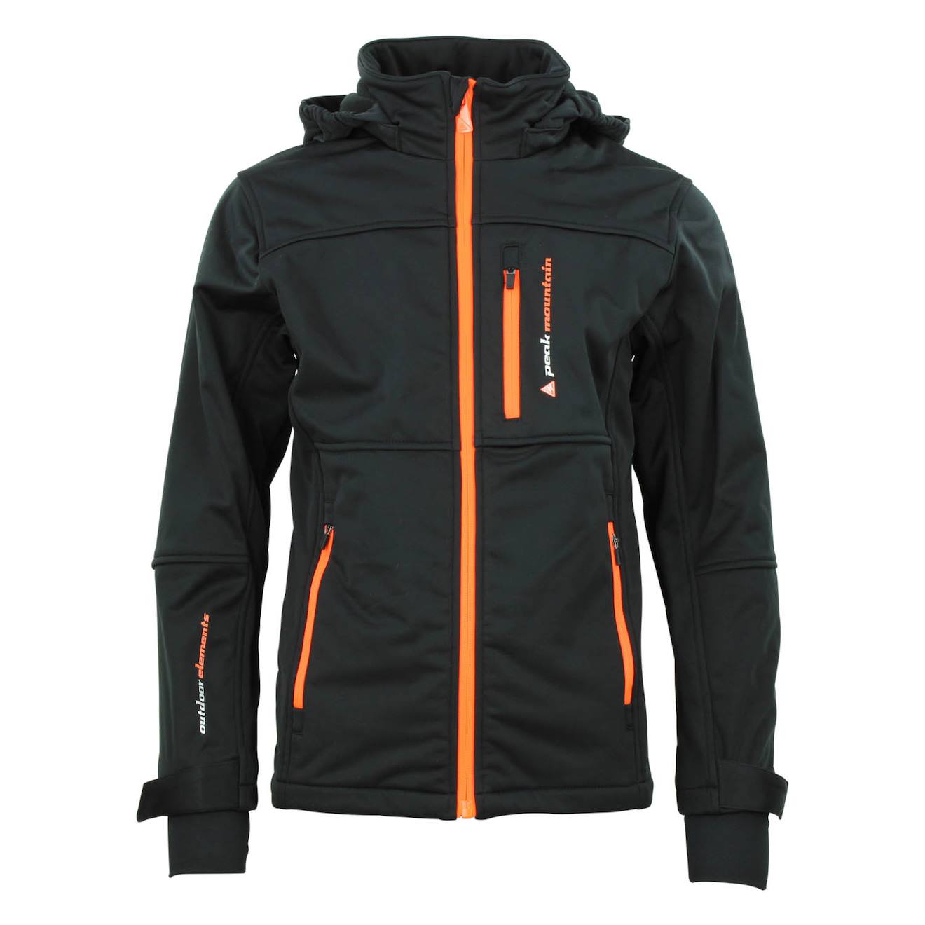 Blouson Softshell Garçon Ecanne Noir/orange