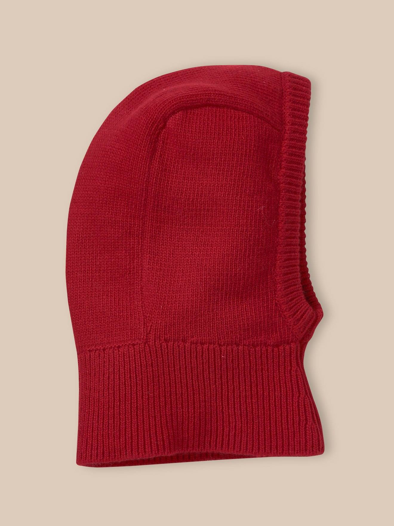 Cagoule Laine Bébé Rouge