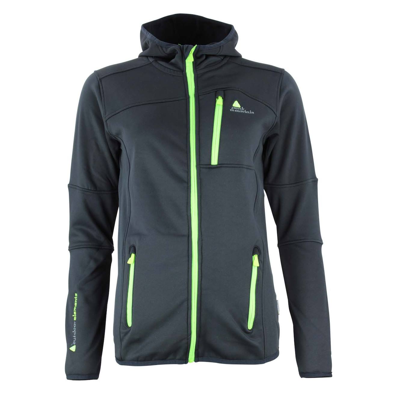 Blouson Polarshell Garçon Ecampus Noir/vert