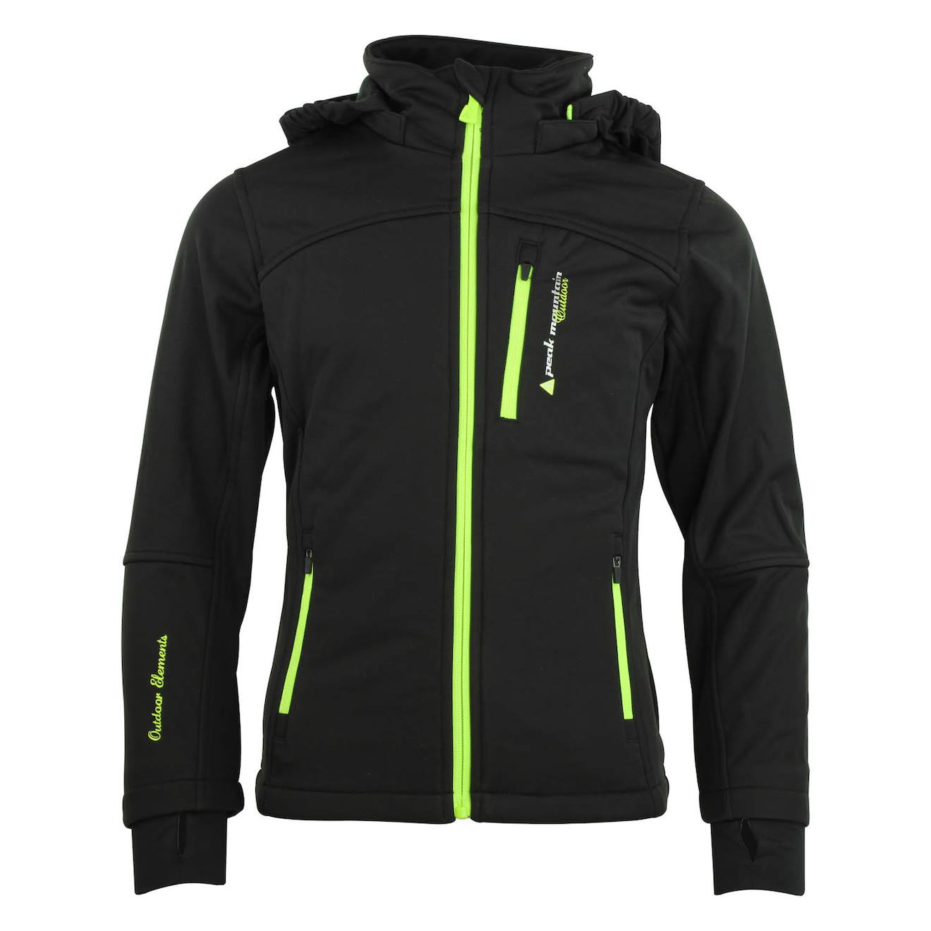 Blouson Softshell Fille Fanne Noir/jaune