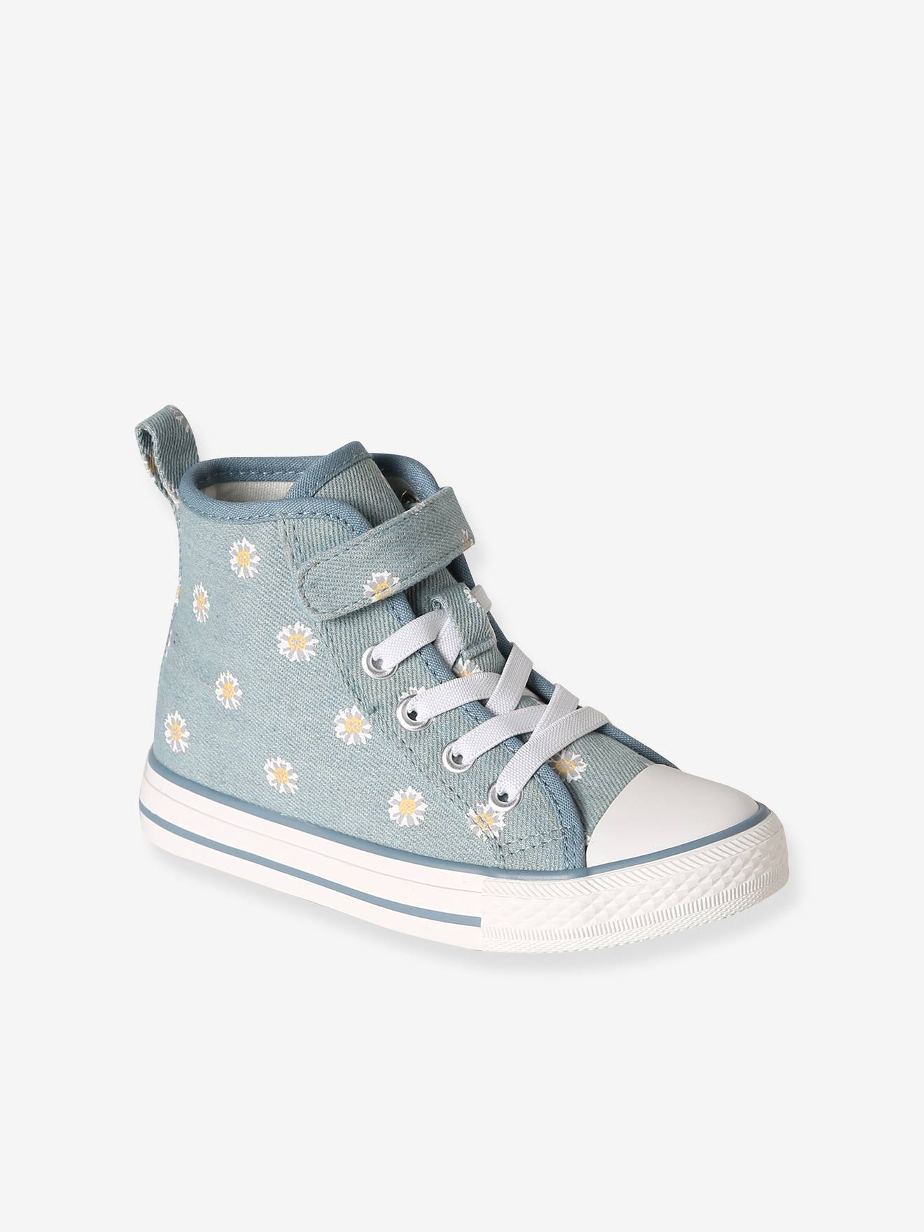 Baskets montantes enfant textile bleu jean 12 €