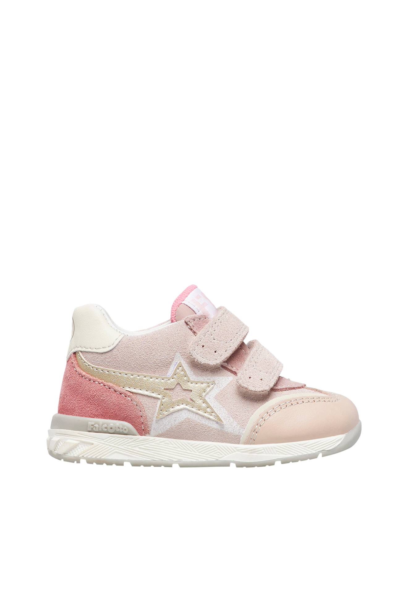 Baskets En Cuir Et Suède New Ferdi 3 High Vl. Rose-platine-