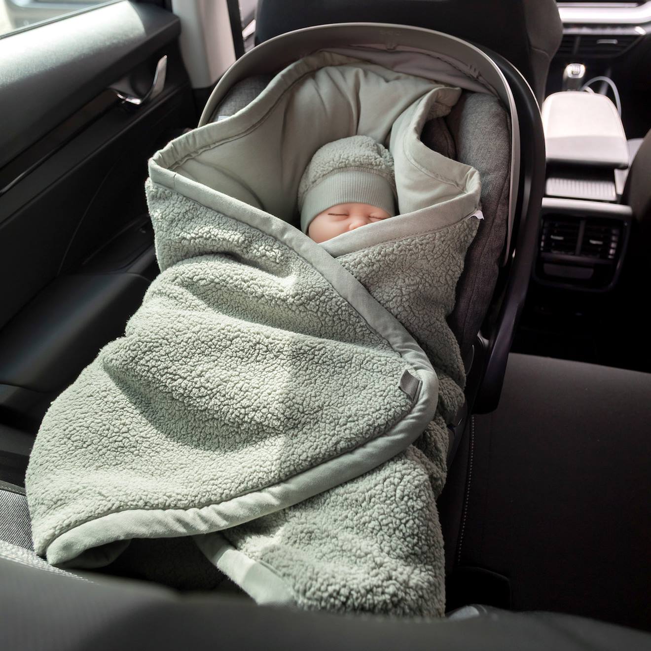 Nid D'ange Biside Ouatiné Hiver - Pady Teddy - Jersey Kaki