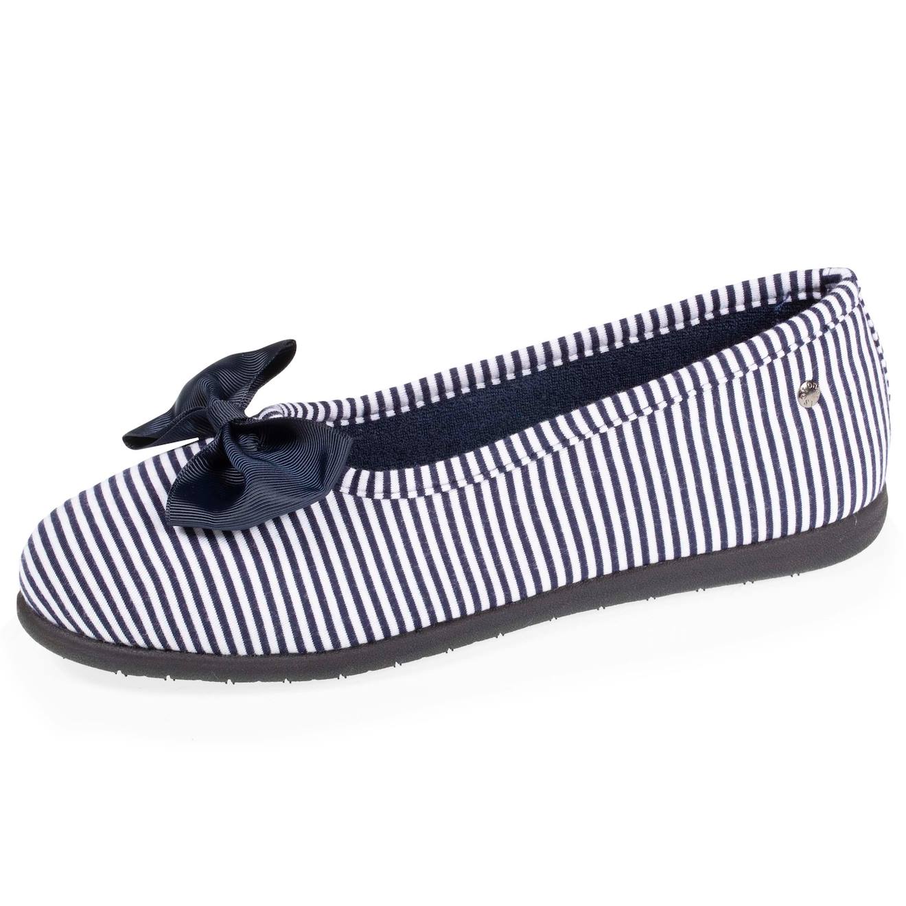 Chaussons Ballerines Souples, Ultra Confortables Et Légèrs Rayures