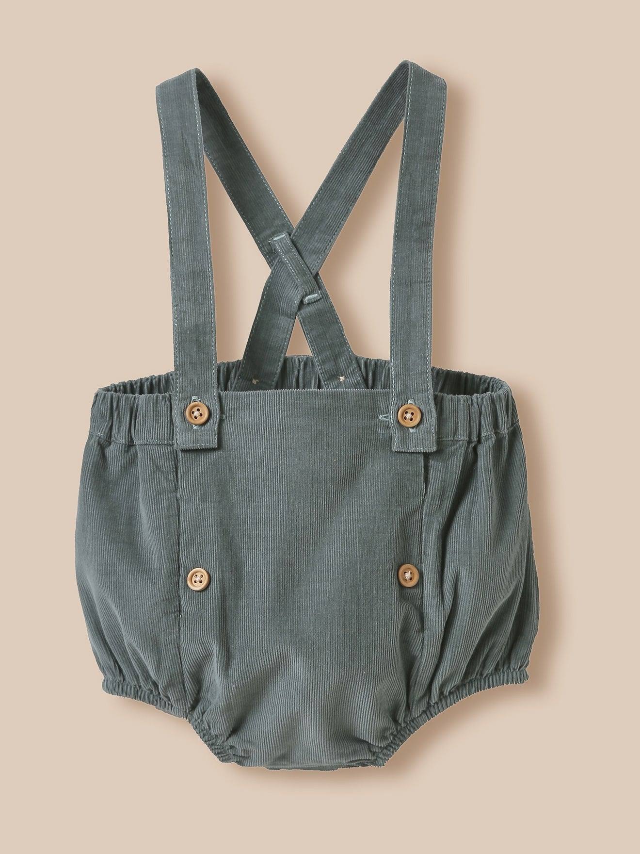 Bloomer En Velours Bébé Bleu Vert