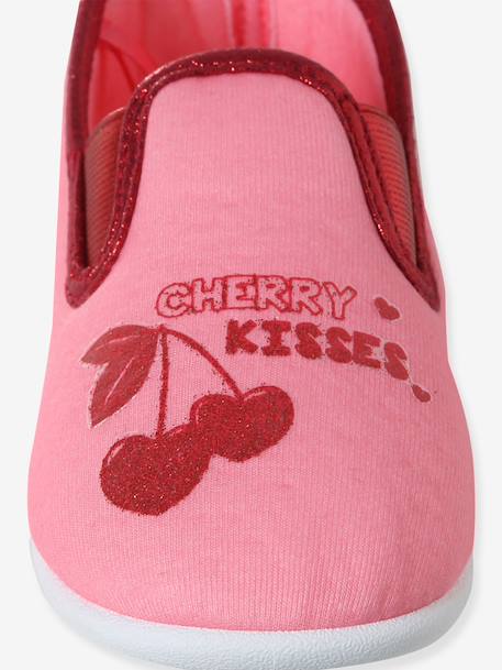 Chausson fille textile élastique rose+rose imprimé+rose pâle 6 - vertbaudet enfant 